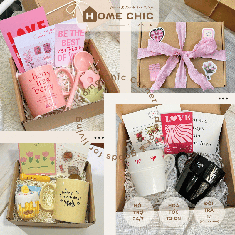 [NHIỀU MẪU] Set quà tặng giftbox sinh nhật, valentine, tặng người yêu, đồng nghiệp, quà kỉ niệm | Ho