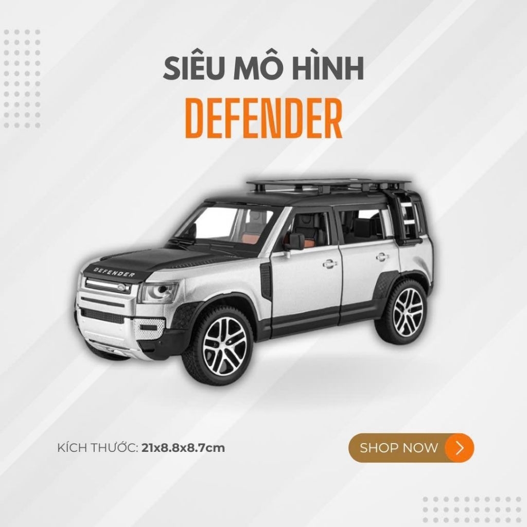 MÔ HÌNH XE 1:24 LAND ROVER RANGE ROVER / DEFENDER