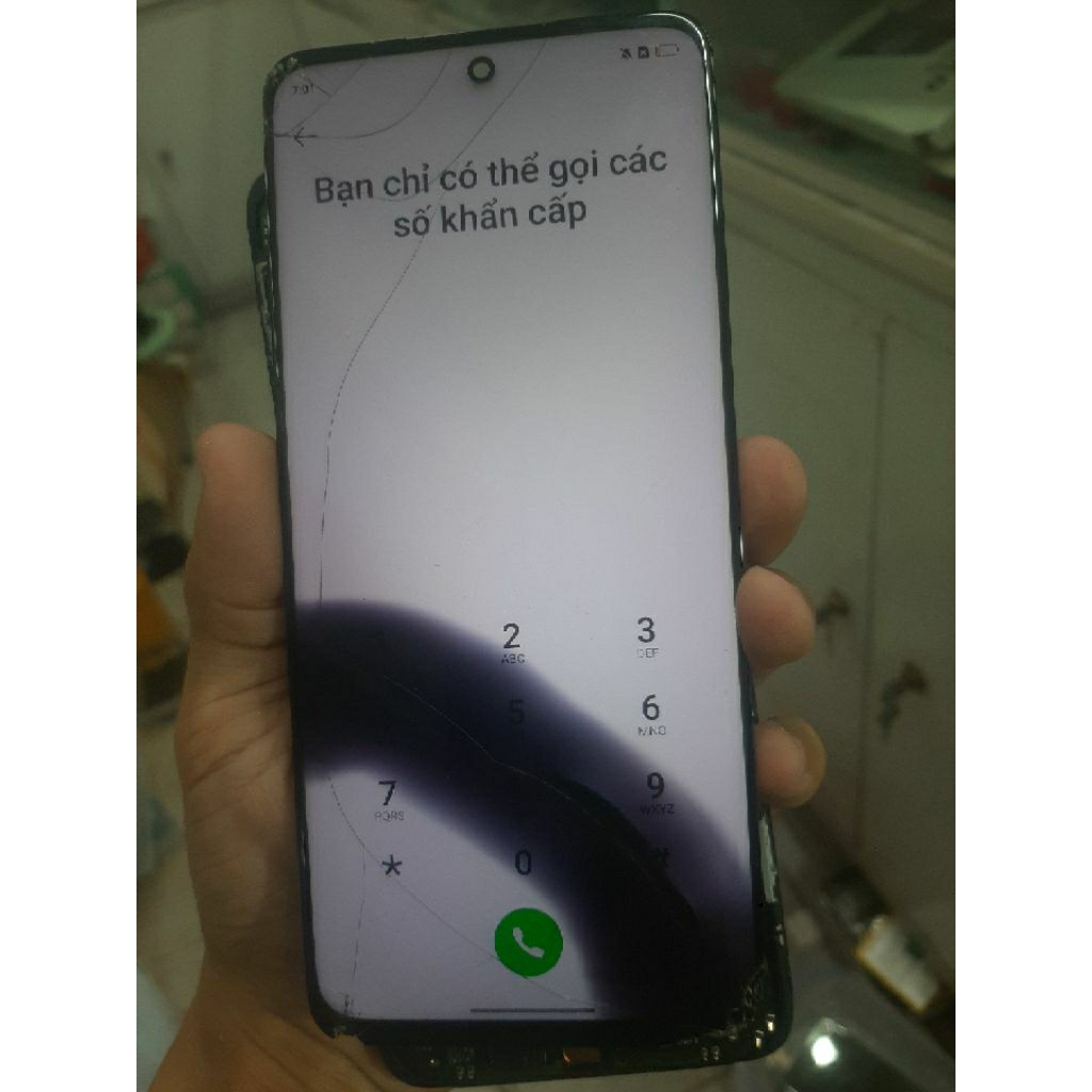 màn hình oppo A58 4g cũ vỡ kính bị dập dùng test máy