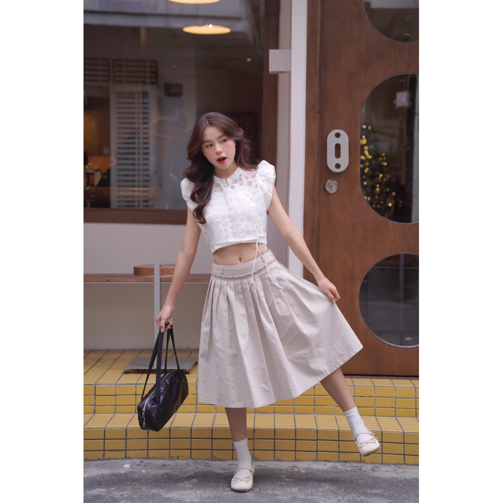 Chân váy kaki xếp li Bagel ୨୧ 𝐁𝐲 𝐄𝐢𝐠𝐡𝐭𝐞𝐞𝐧 𝐀𝐠𝐚𝐢𝐧