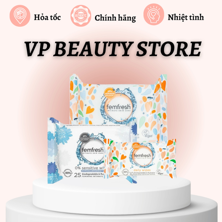 Khăn Giấy Ướt Vệ Sinh Lau Vùng Kín Phụ Nữ Femfresh Anh Quốc