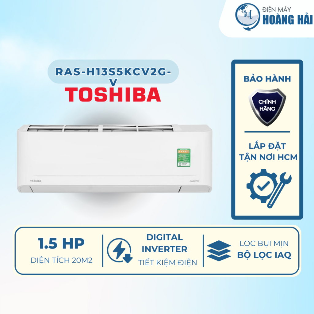 RAS-H13S5KCV2G-V Máy Lạnh Toshiba 1.5 HP Hybrid Inverter RAS-H13S5KCV2G-V – Magic Coil & Ultra Fresh