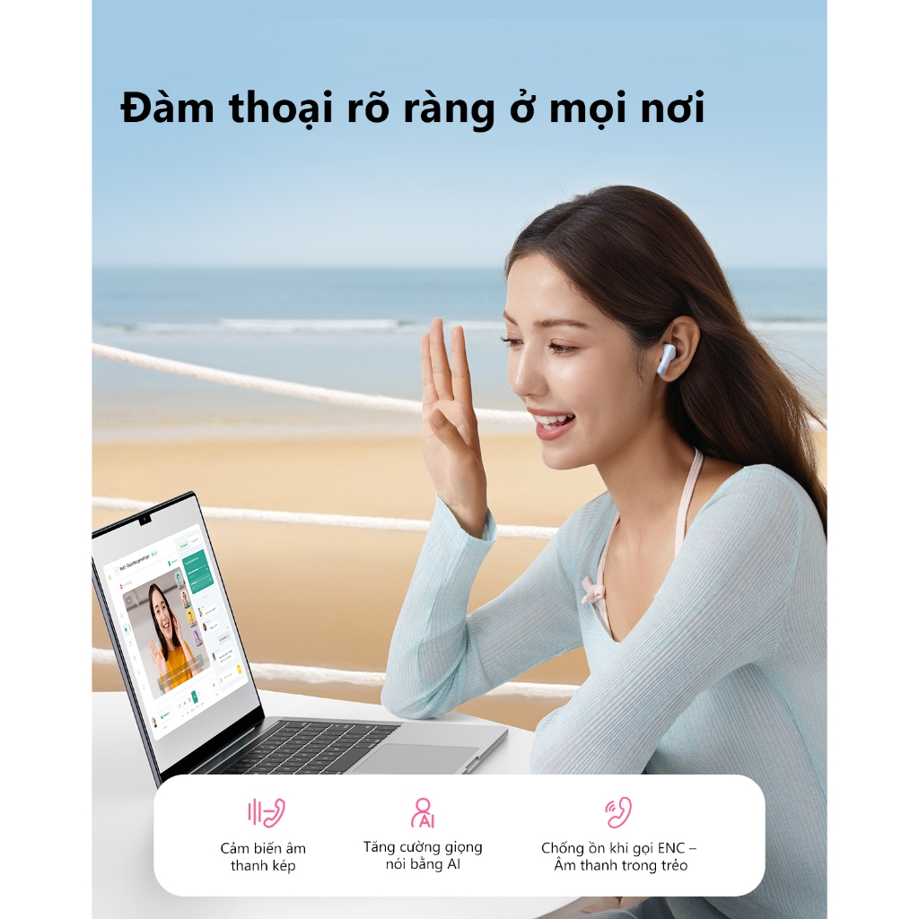 [Giá Sinh Viên - Chọn Là Mê!] Tai Nghe Baseus Bass BS2 Lite Bluetooth 6.0 &2 Mic AI Call Rõ, Nghe Nhạc, Tập Luyện Cực Đã | BigBuy360 - bigbuy360.vn