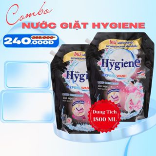  COMBO 2 Túi Nước Giặt Hygiene Expert Wash Hương Hoa Mẫu Đơn - Thể Tích 1800ML 