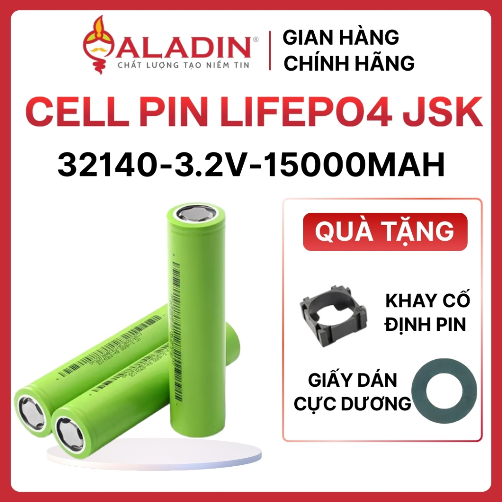 Cell pin LiFePO4 JSK 32140-3.2V dung lượng 15000mAh dòng xả 45A (3C) - Hàng mới chính hãng 100%