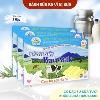 Bánh Sữa Ba Vì Hộp 160g Truyền Thống - Nguyên Chất Vị Xưa Bavimilk