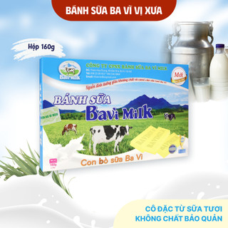 Bánh Sữa Ba Vì Hộp 160g Truyền Thống - Nguyên Chất Vị Xưa Bavimilk