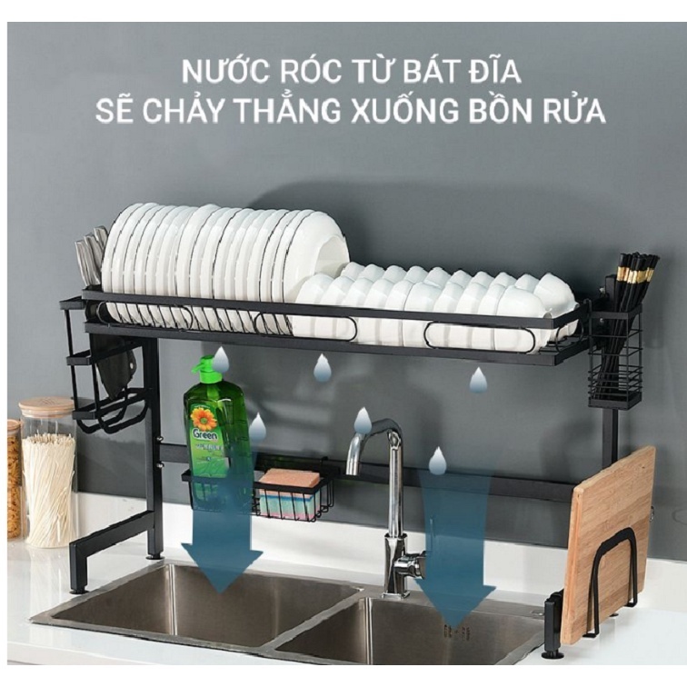 Kệ Để Bát Đĩa Đa Năng Thông Minh - Giá Để Đồ Chén Đĩa Trên Bồn Rửa Bát Thép Carbon, GD06 | BigBuy360 - bigbuy360.vn