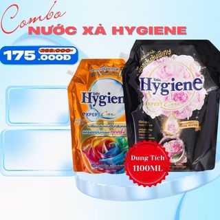  COMBO 2 Túi Nước Xả Vải Hygiene Hương Nước Hoa Và Hương Hoa Mẫu Đơn  - Thể Tích 1150ML Và 1100ML 
