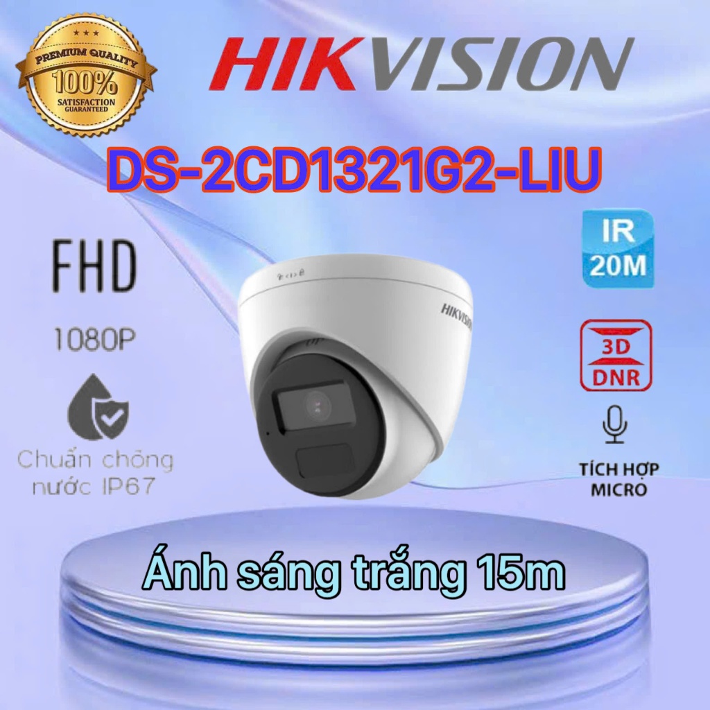 Camera IP 2MP bán cầu HIKVISION DS-2CD1321G2-LIU-có mic hỗ trợ POE
