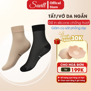  Tất nữ có gai chống trơn trượt Vớ da nữ cổ thấp loại mỏng mịn thoáng mát SAVILL T5659 