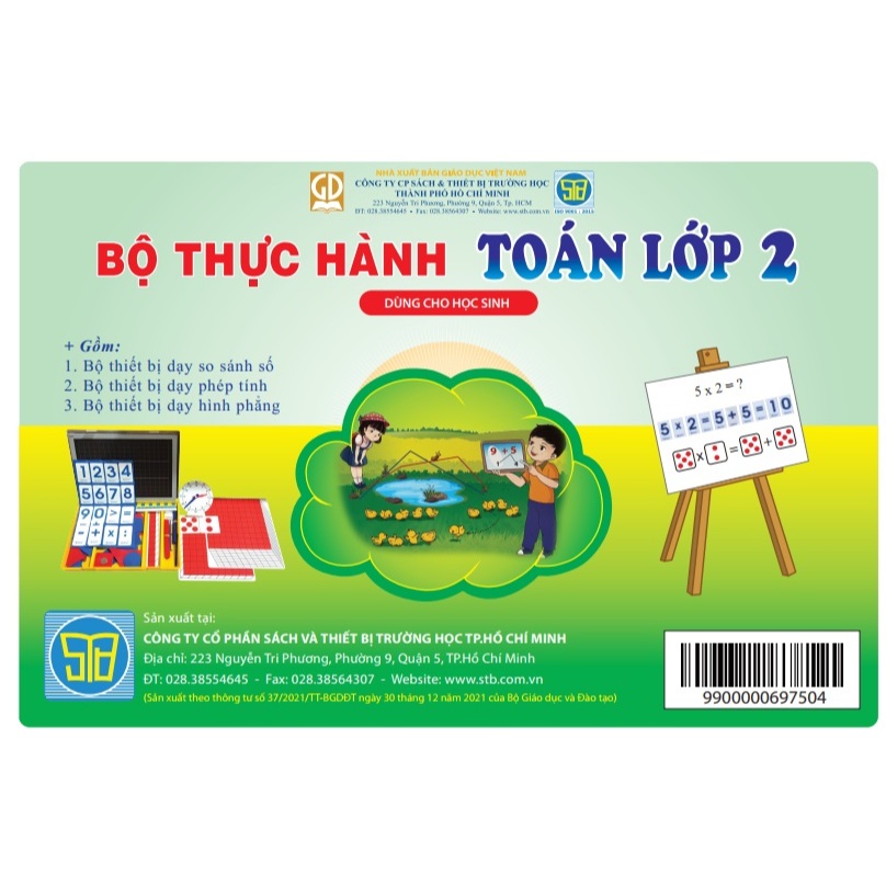Bộ Thực hành Toán lớp 2 (HS) hộp 1 - Chương trình mới