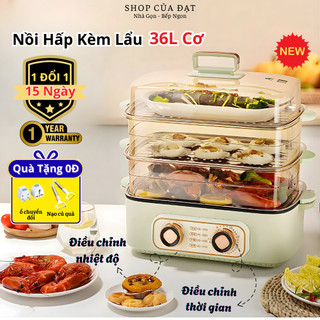  Nồi Hấp Kèm Lẩu 36L Nồi Lẩu Điện 3 Tầng Đa Năng Nấu Lẩu Hấp Cùng Lúc Công Suất Lớn Chính Hãng Bảo Hành 12 Tháng 