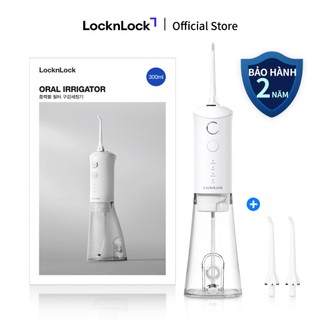 Máy tăm nước LocknLock Oral irrigator 300ml 3 chế độ, sạc dùng 20 ngày ENR164WHT