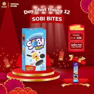  Bánh Socola Nhân Kem Sobi Bite 136g – Bánh Ăn Vặt Ngon Cho Trẻ Em 