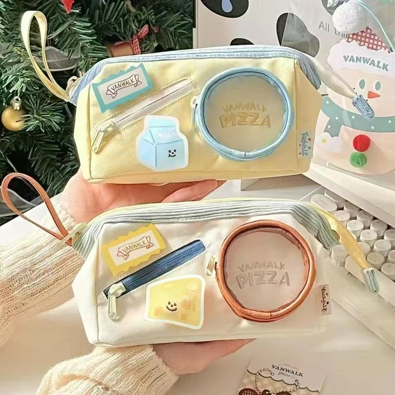 Túi Bút MUYUAN Size Lớn – Vải Chống Nước, Dung Tích Rộng, Phong Cách Nhật Bản Dễ Thương