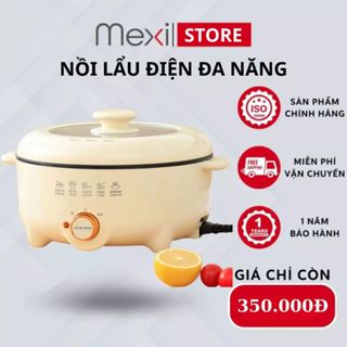 Nồi Lẩu Điện Đa Năng MEXI AUX Nồi Đa Năng Ăn Lẩu, Xào Nấu Đa Năng Tiện Lợi Bảo Hành 12 Tháng