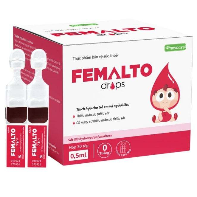 Sắt hữu cơ FEMALTO DROPS dạng ống BFS 0.5ml - Bổ sung sắt đủ liều, an toàn, hiệu quả cho mẹ và bé (3