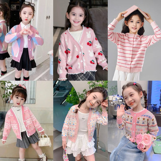   QCCC - 2025  Cardigan bé gái áo khoác len bé gái 0-8 tuổi chất cực đẹp đáng yêu 
