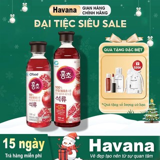  Giấm Lựu Daesang Hàn Quốc Hỗ Trợ Giảm Cân Đẹp Da 900ml 