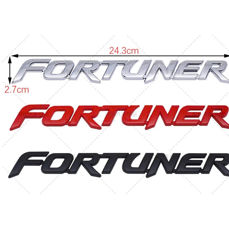 Logo chữ EVEREST, chữ FORTUNER 3D Trang Trí Xe Ford Everest và Fortuner