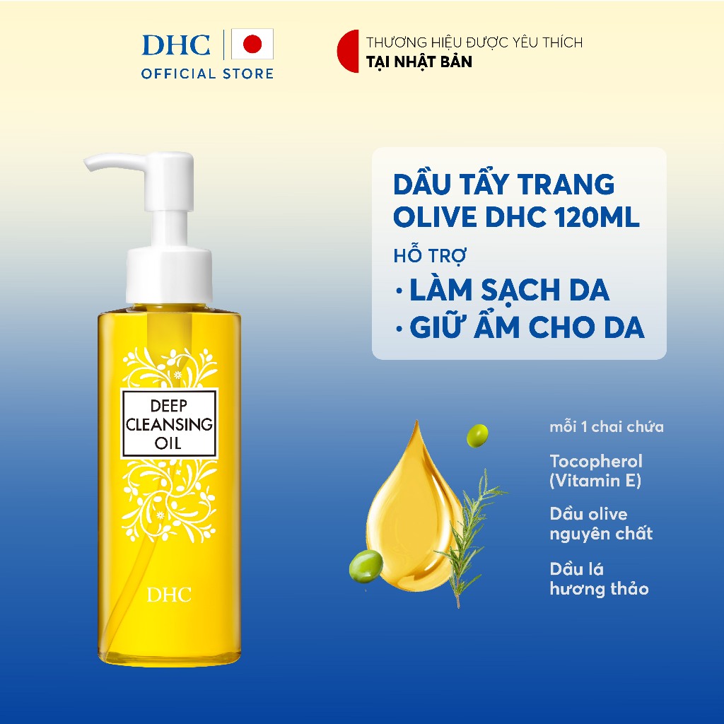 Dầu tẩy trang Olive DHC Deep Cleansing Oil làm sạch sâu, giữ ẩm cho da (M) 120ml
