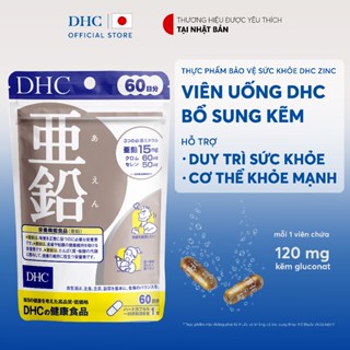   Live  Viên uống DHC Kẽm hỗ trợ duy trì sức khoẻ giúp cơ thể khoẻ mạnh  60 ngày -TPBVSK DHC ZinC 