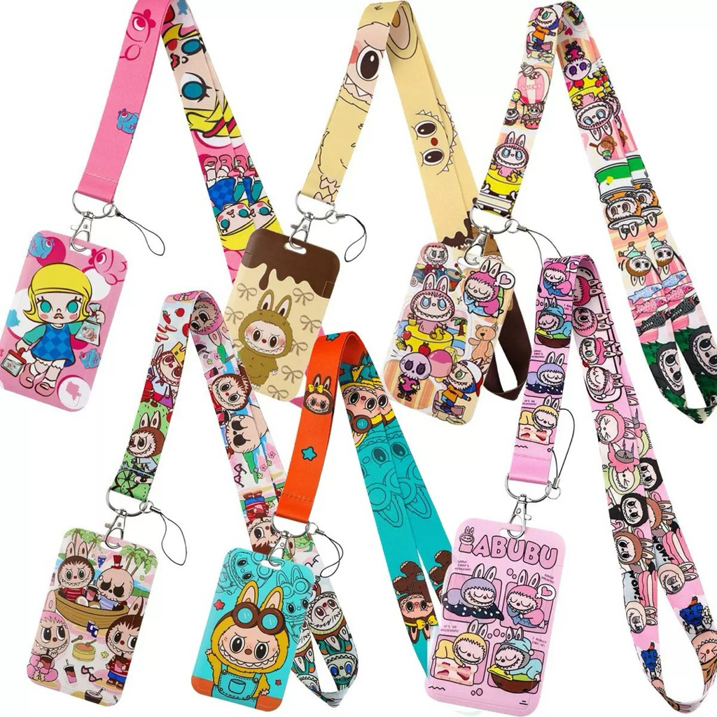 Thẻ ID - Thẻ Tên Nhân viên Học Sinh Kèm Dây Đeo - Thẻ Xe Bus Trượt Labubu