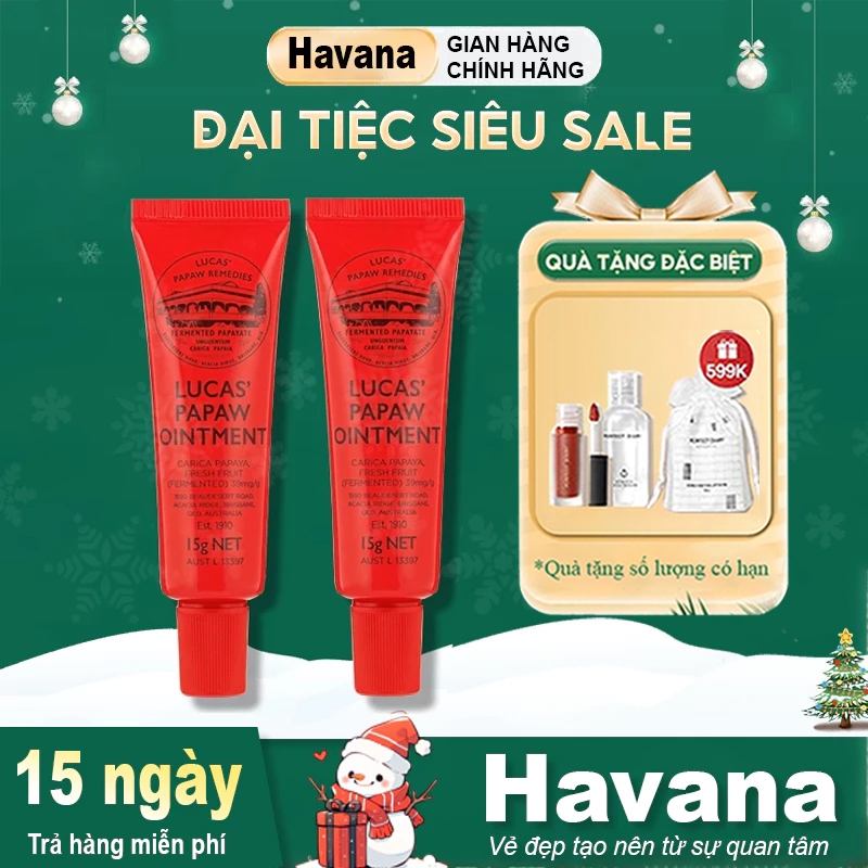  Kem đa năng Lucas'  Papaw Ointment đu đủ của Úc kem bôi nẻ hăm tã bỏng da dị ứng loại bỏ mụn nhọt da khô...25g,75g 