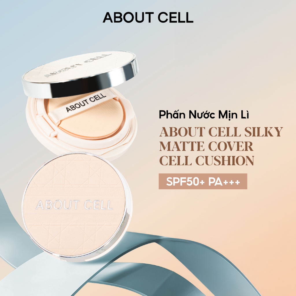 Phấn Nước Mịn Lì Tự Nhiên About Cell Silky Matte Cover Cell Cushion SPF50+ PA+++ 12g