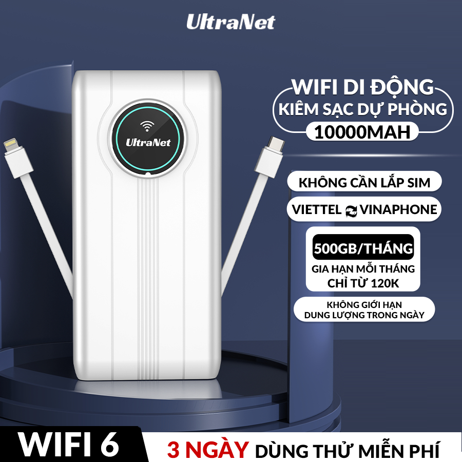 WiFi Livestream UltraNet JS018 Không Cần Lắp Sim - WiFi 6 Mạnh Ổn Định, Phát Sóng Mượt Không Lag