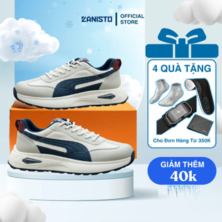  Giày Thể Thao Nam CS332 ZANISTO Đế Cao Su Non Tự Nhiên Êm Nhẹ Chất Da Cao Cấp Kết Hợp Lưới Flyknit Thoáng Khí 