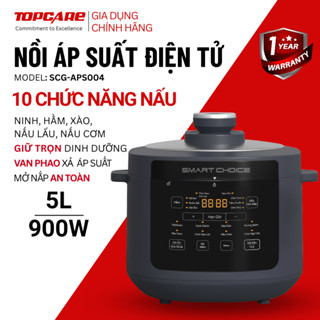 Nồi áp suất điện tử SmartChoice APS004 dung tích 5L hẹn giờ thông minh 10 chế độ nấu, giữ ấm tự động