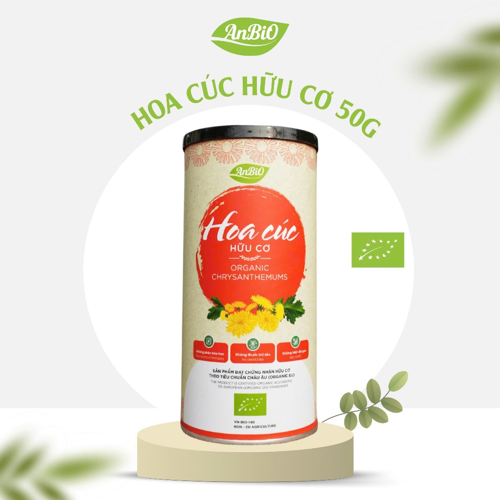 {CHÍNH HÃNG ANBIO} Hoa cúc hữu cơ Anbio 50g - Giấy Chứng Nhận Hữu Cơ EU