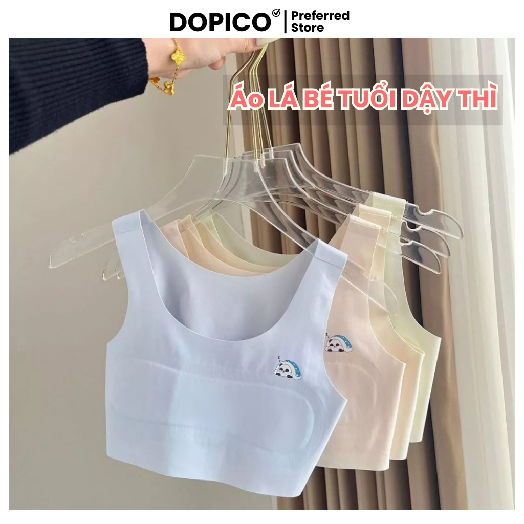 Áo Lá Bé Gái Su Lạnh Mềm Mịn - Áo Lót Học Sinh Co Giãn Thoải Mái, Thấm Hút Tốt DOPICO B8999