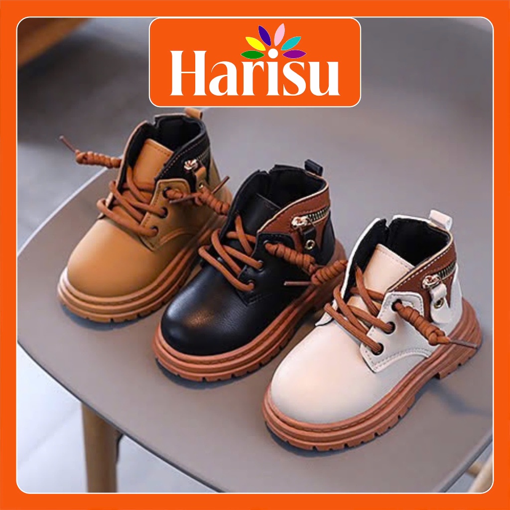 Giày Boot Bé Trai, Boot Bé Gái, Cá Tính Cực Ngầu, Da Cao Cấp Nhẹ Mềm Êm Chân Bé 1–6 Tuổi G192