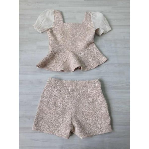BYMO PASS - Thanh lý Set quần short & áo nhún bèo - Size L