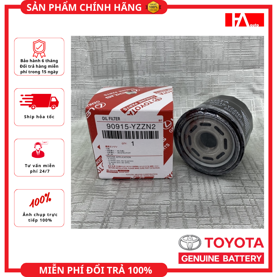 {Sỉ - Lẻ} Lọc dầu nhớt Toyota Camry/ Alphard/ Cross/ Innova/ Prado 250/ Yaris 23+ _ Mã : 90915-YZZN2