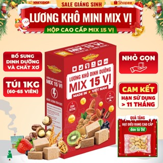   MIX 15 VỊ  Hộp Lương Khô Mix 15 Vị Ăn Kiêng Ăn Thay Bữa Ăn Ăn Sáng Tiện Lợi Nhỏ Gọn Giảm Đường 