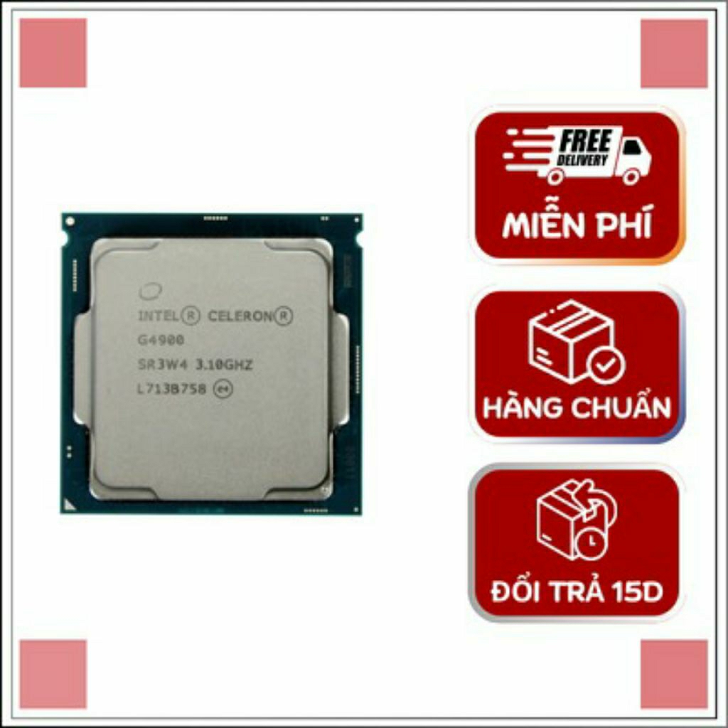 CPU Intel Celeron G4900 (3.10GHz, 2 Cores 2 Threads, LGA 1151). hàng cũ tháo máy bảo hành 1 tháng.