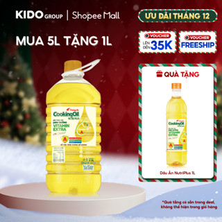   26.12 QUÀ THÊM ĐƠN TỪ 300K   TẶNG 1 CHAI 1L  Dầu Ăn Tường An Cooking Nutri Plus 5L 