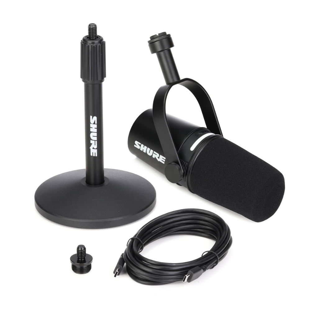 Micro Shure MV7+ Plus Chuyên Nghiệp Sử Dụng Cho Phòng Thu, Nhạc Cụ, Livestream, Podcast