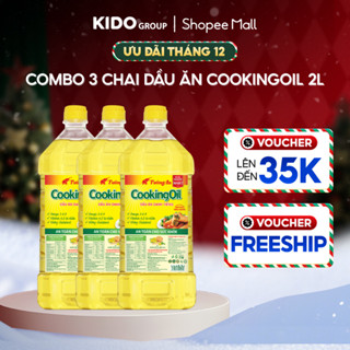   26.12 QUÀ THÊM ĐƠN TỪ 300K  Combo 3 chai Dầu Ăn Tường An CookingOil 2L 