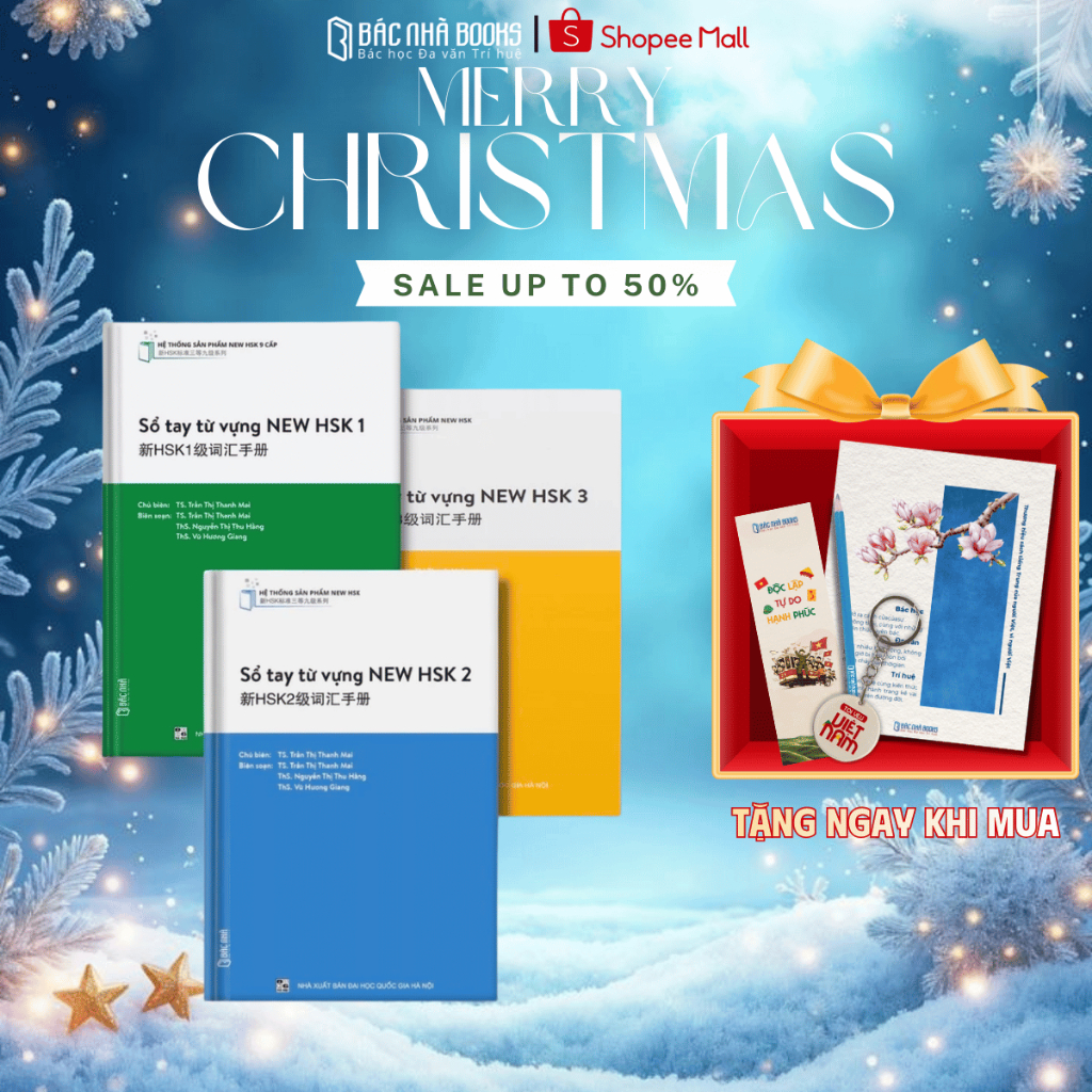 Combo Sổ tay từ vựng New HSK1 HSK2 HSK3 tiếng Trung Hán ngữ