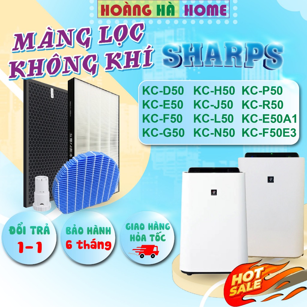 Màng lọc không khí sharp KC50 D50 E50 F50 G50 H50 J50 L50 N50 P50 R50 S50E 50TH KC-500Y KI-NS50 - Mà