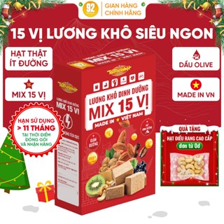  Lương Khô Mini 15 Vị  Hạt Dinh Dưỡng Và Trái Cây Healthy Ăn Vặt Lành Mạnh Bổ Sung Năng Lượng 