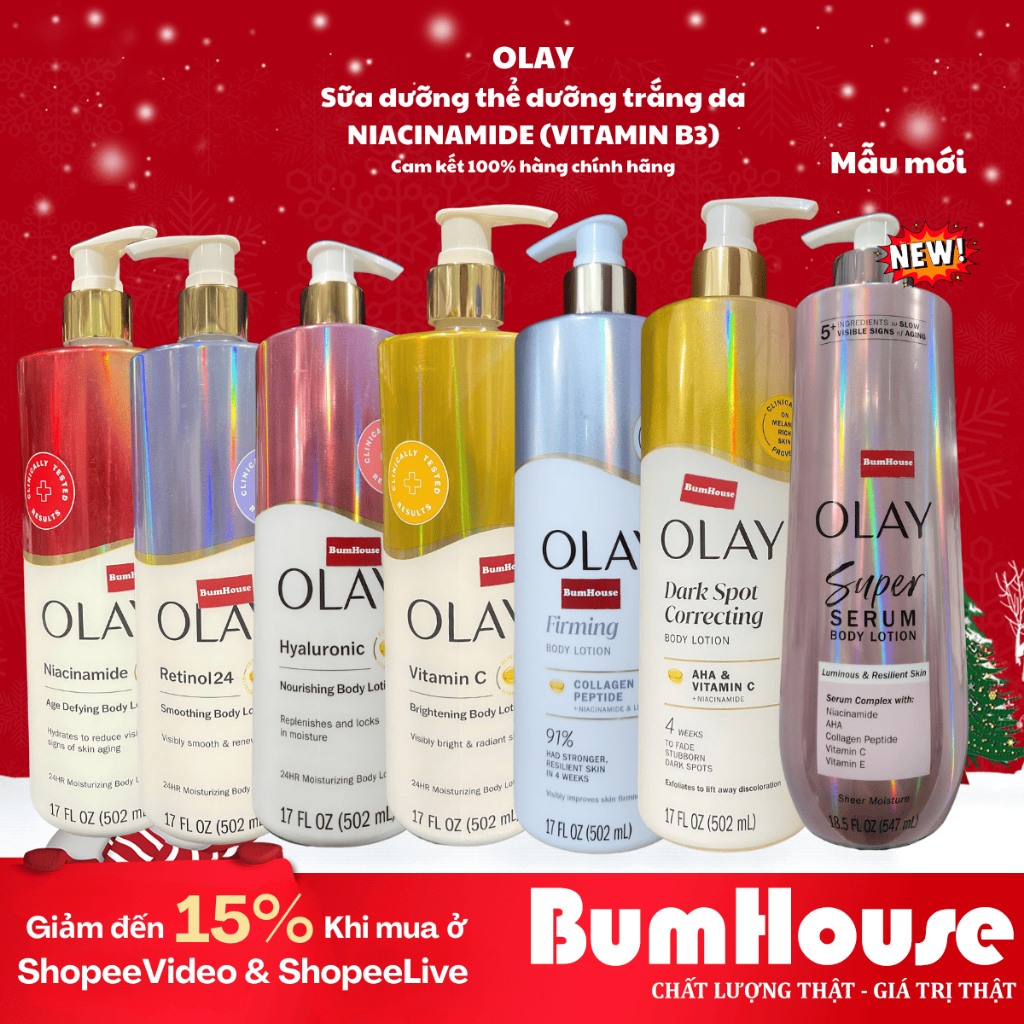 Kem Dưỡng Thể Olay Collagen B3 Firming & Hydrating Body Lotion 502ML/ 547ml | BigBuy360 - bigbuy360.vn