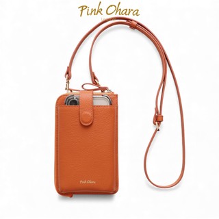  Túi Đeo Chéo Đựng Điện Thoại Da Bò Thật PINK OHARA 