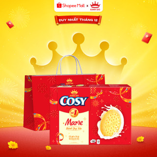   VC 15%   CÓ TÚI GIẤY  Hộp Bánh Quy Sữa Cosy Marie Tết 2026 528g 