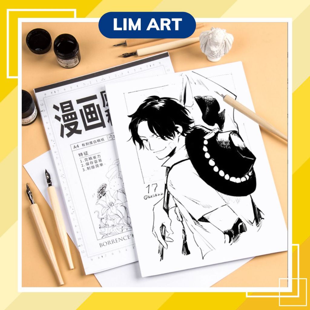  Tập 30 tờ giấy A4 vẽ truyện tranh anime manga comic có tỷ lệ định lượng 110gsm 